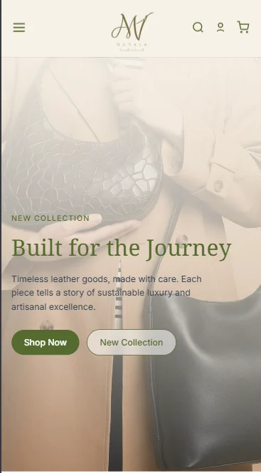 Monaya E-Commerce Platform mobile view