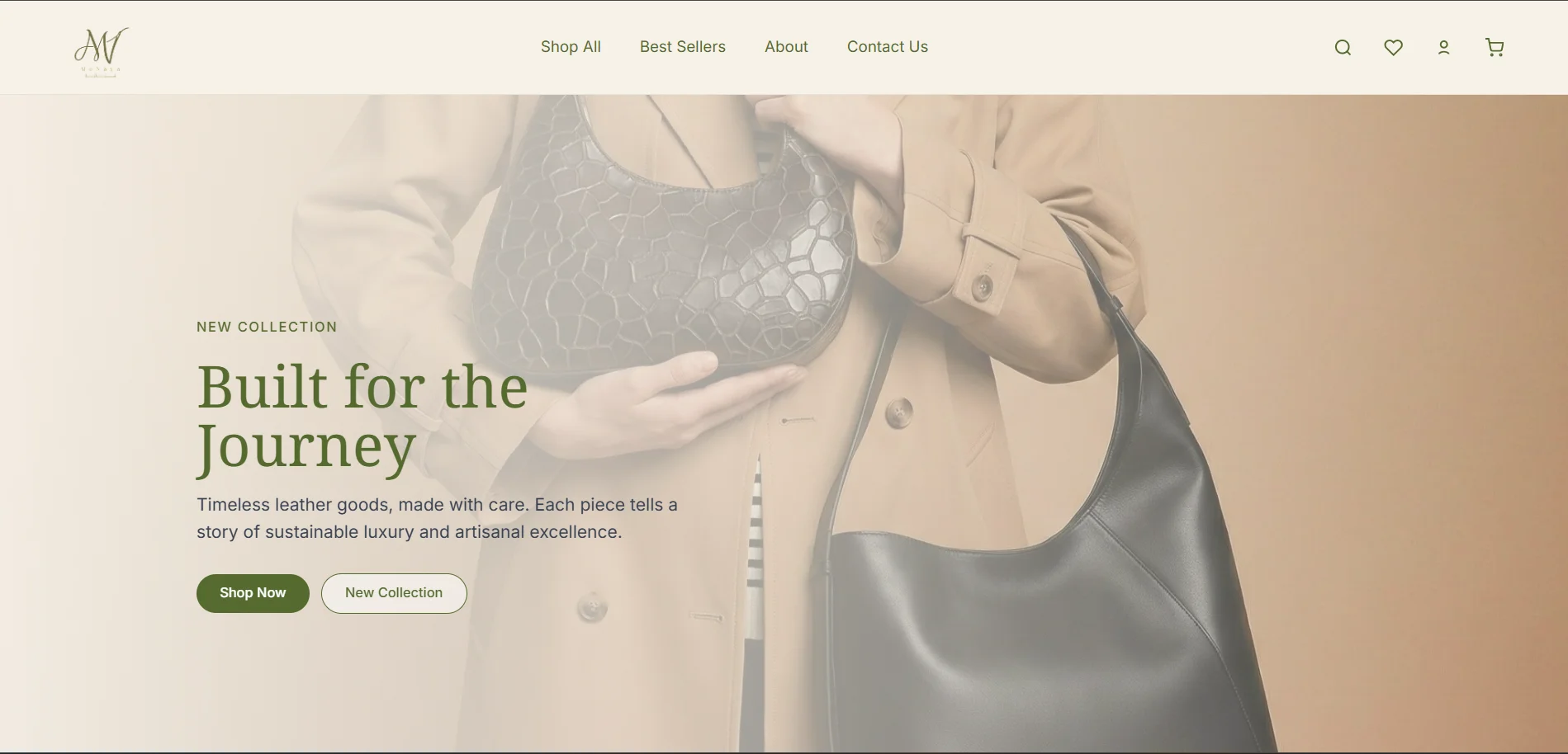 Monaya E-Commerce Platform desktop view